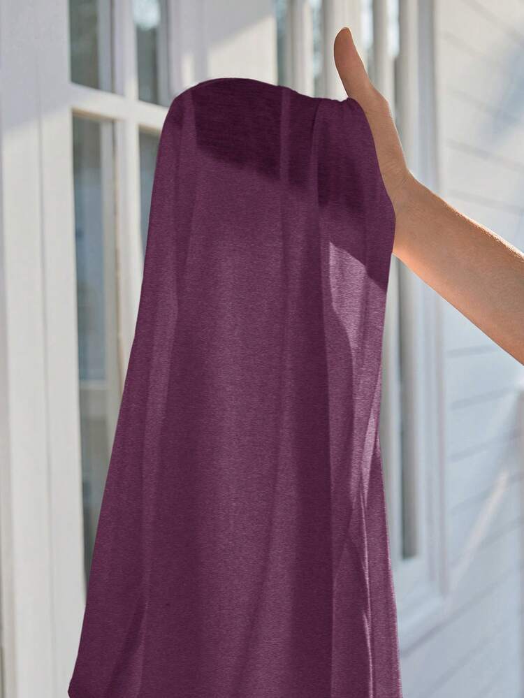 母の日 レディース 3/4スリーブ カジュアル ルーズフィット パープルカーディガン (ゆとりサイズ)