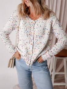 Astylish Women Colorful Long Sleeved Knit Drop Shoulder Cardigans Spring Fall Cardigan Sweaters