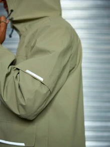 Manfinity Homme Men's Casual Hooded Outdoor Jacket - Army Green - View 6