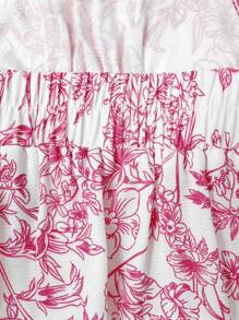 SHEIN Unity 女士简约碎花吊带背心上衣 - 玫紅色 - 查看 5