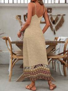 Vestido casual de mujer con estampado y tirantes finos - Multicolor - Ver 4