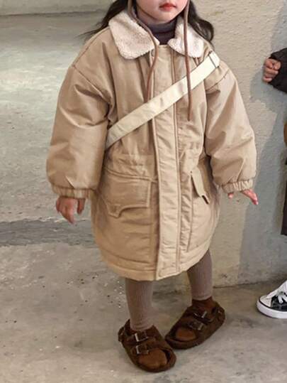 Dazy Kids 小女孩纯色夹棉外套，儿童尺码