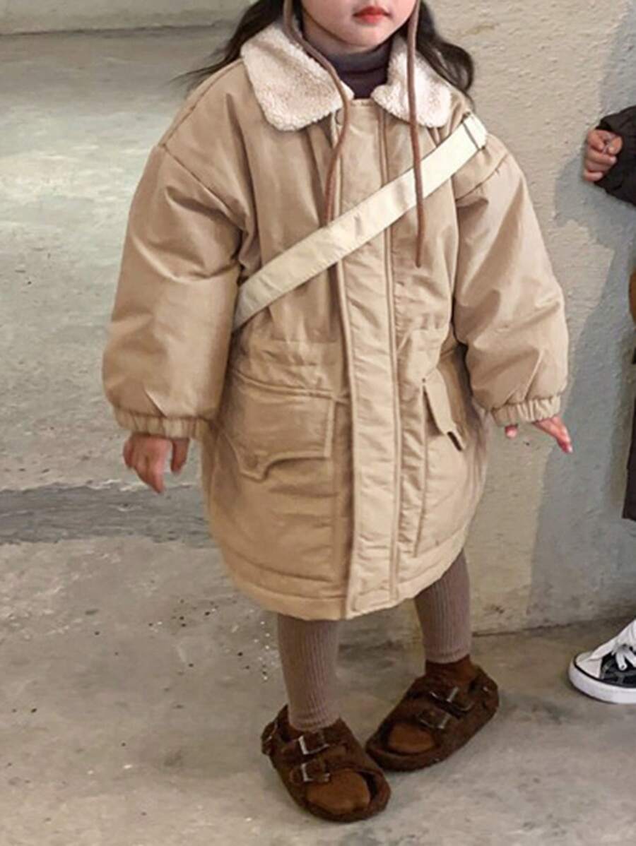 Dazy Kids Young Girl Solid Color Padded Coat, Kid-Size