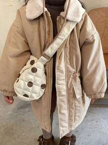 Dazy Kids Young Girl Solid Color Padded Coat, Kid-Size