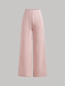 SHEIN MOD Bộ đồ mùa hè cho nữ có dây đeo ngọc trai giả, cúp ngực chồng lên nhau, áo Bustier & quần ống rộng cạp cao, bộ đồ phong cách Old Money, bộ đồ công sở thường ngày cho giáo viên/trường học, bộ đồ cho nữ mùa thu/đông, bộ đồ Bridgerton, bộ đồ cưới - Hồng - Xem 5