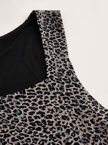 SHEIN Essnce 大码女式夏季休闲豹纹背心 - 彩色 - 查看 4