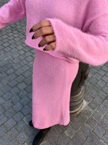 Forever 21 Pink Mohair Midi Skirt, Autumn/Winter