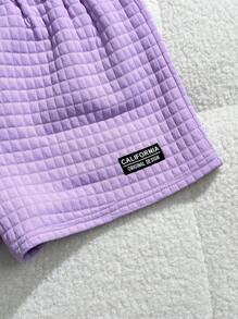 SHEIN Tween Girls Set - Lilac Purple - View 3