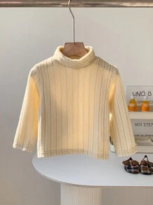 3 件装男婴罗纹针织高领分层上衣，适合秋冬季休闲穿着 - 彩色 - 查看 3