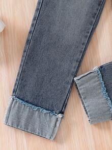 Sparklyn 2pcs Tween Girl Plaid Blouse And Jeans Set Fall Winter - Multicolor - View 5