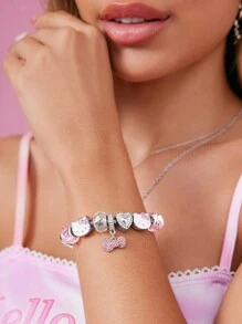 HELLO KITTY AND FRIENDS | SHEIN 卡通图案水晶手链 - 彩色 - 查看 3