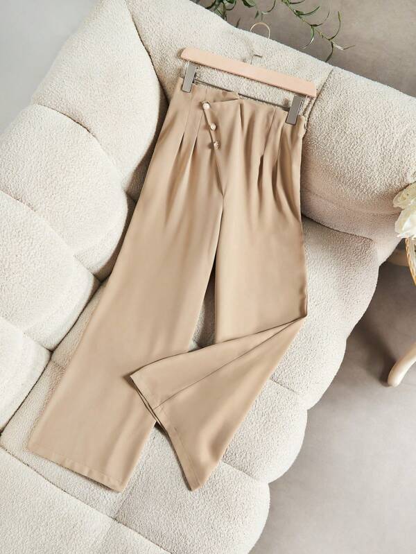 Modelyn Pantalones de traje casual minimalistas de unicolor para mujer