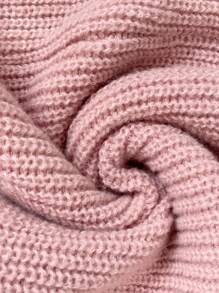 SHEIN Clasi 新款宽松休闲针织连衣裙，百搭时尚欧美风新奇针织衫 - 西瓜粉 - 查看 4