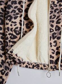 GlowEve Women Leopard Print Zip-Up Jacket Fall Winter Cloth For Women - Multicolor - View 5