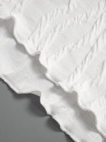 Đầm dài tay ôm dáng, màu trơn, chất liệu có họa tiết, thanh lịch dành cho nữ, màu trắng, thích hợp cho mùa thu xuân. - trắng - Xem 6