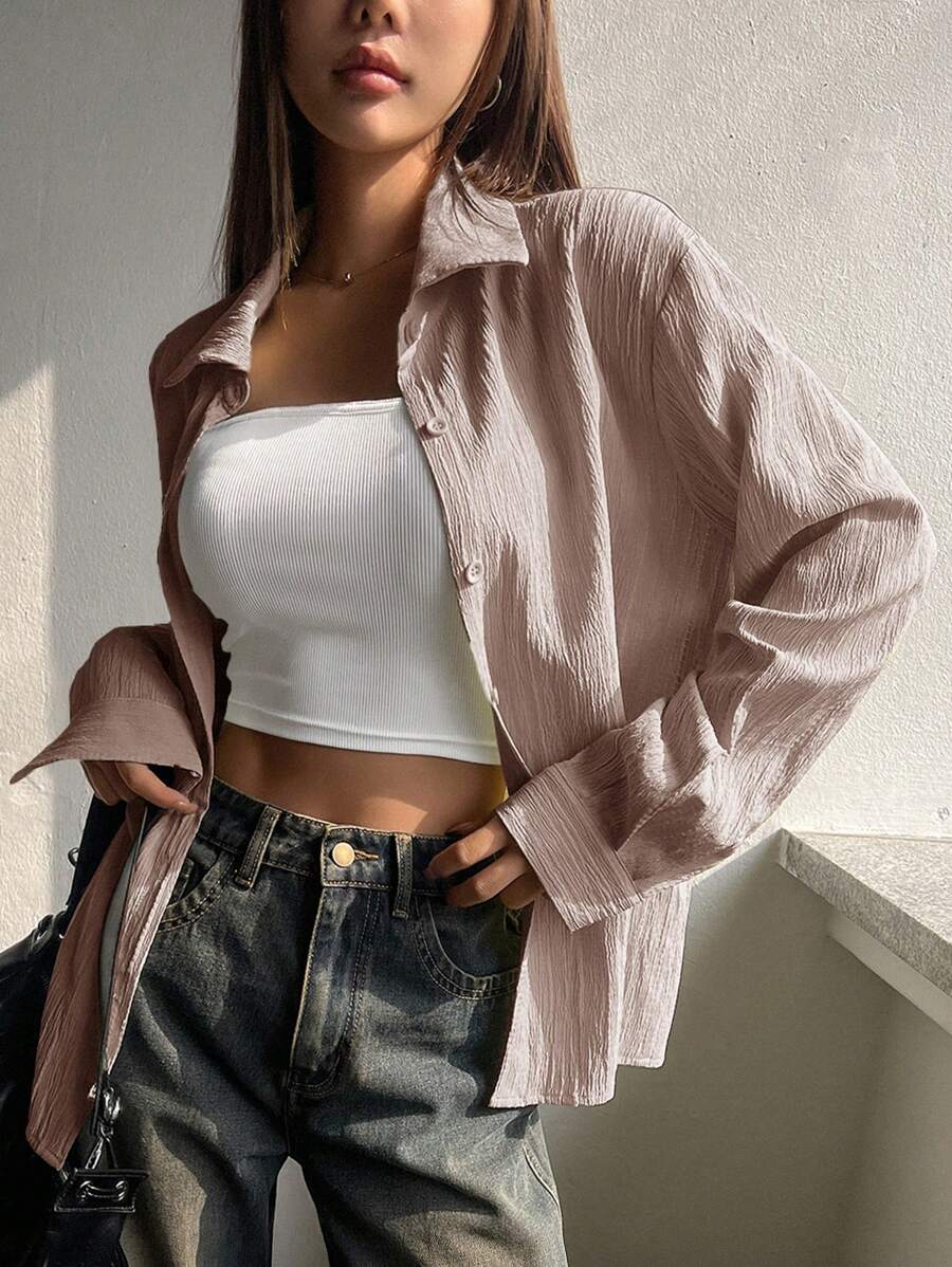 DAZY Blusa suelta y casual de uso cotidiano para mujer, primavera y verano