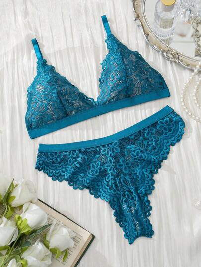 Backless Top Verleidelijke Romantic Kanten Lingerie Set view 5