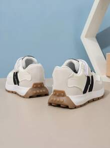 Toddler Boys' Fashionable Casual Sports Shoes, PU Leather Upper, Waterproof, Anti-Slip, Comfortable For Baby Boys And Girls - Black and White - View 2