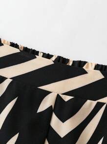 SHEIN LUNE Plus Size Allover Print Fashionable Streetwear Style Pants Fall Cloth For Women - Black - View 5