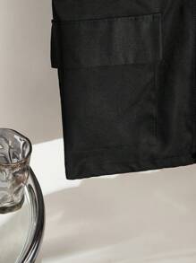 CovetEZ Áo khoác hàng ngày đơn giản màu trơn dành cho nữ cỡ lớn - màu đen - Xem 4