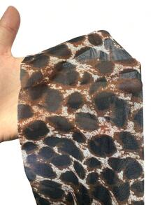 SilkySpell 3 件套女士睡衣套装：带链条装饰的豹纹吊带背心、短裤和长袖睡袍 - 彩色 - 查看 7