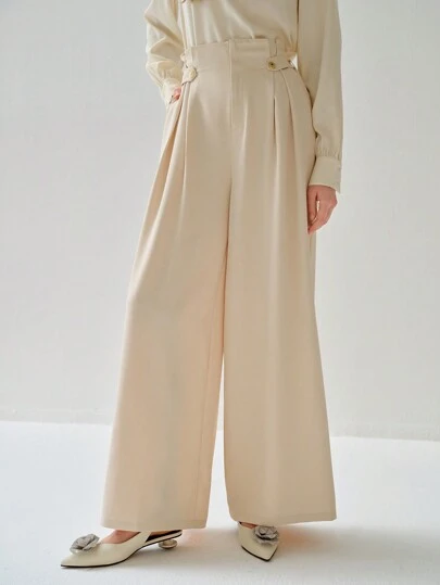 Enchnt Pantalones casuales de unicolor para uso diario para mujeres