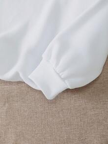 SHEIN EZwear Spicy Chilli Graphic Sweatshirt For Women - White - View 3