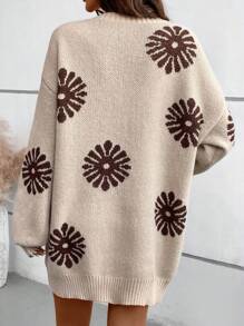 SHEIN LUNE New Handmade Unique Knitted Loose Casual Dress - Multicolor - View 2