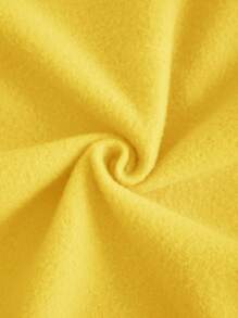 INAWLY 休闲汽车标志印花抽绳连帽衫，带保暖内衬，秋冬季 - 黃色 - 查看 4