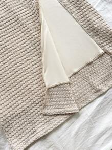 Soleia Rochie de damă de vacanță de început de toamnă, bej, cu talie elastică, răsucită în față - Bej - Vizualizare 8