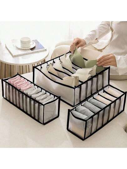 Underwear Drawer Organizer Storage Box Foldable Closet Organizers Drawer Divider Storage Boxes For Underpants Socks Bra Room Decor Home Decor Bed Room Decor Dress Pants Shoes Jeans Boots Skirt Bedroom, Organizer, Home Storage, White T Shirt Women, Black Pants Women, Ladies Winter Clothes, Dress,