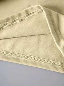 SHEIN Slayr 女士圆领短袖字母印花开衩下摆时尚迷你连衣裙