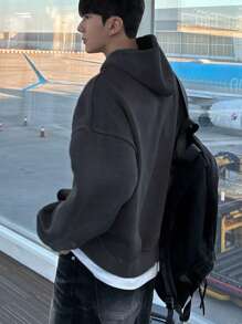 DAZY 男士秋季字母刺绣连帽衫