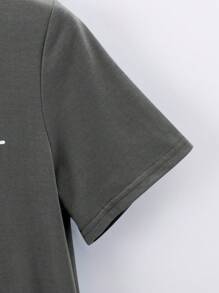 SHEIN Leap Crew 5pcs/Set Tween Boy's Loose Fit Crew Neck Patterned Short Sleeve T-Shirts - Apricot - View 6