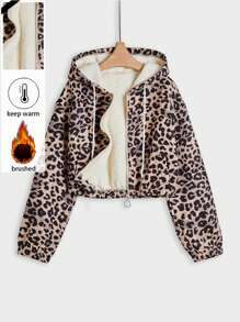 GlowEve Women Leopard Print Zip-Up Jacket Fall Winter Cloth For Women - Multicolor - View 3