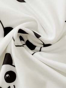 4 件套新生男婴紧身休闲服装套装：数码印花太空熊圆领长袖衬衫 + 配套印花裤，数码熊猫印花圆领长袖衬衫 + 配套印花裤 - 彩色 - 查看 3