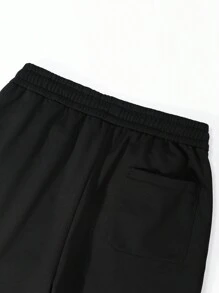 Manfinity LEGND Pantalones casuales con decoración de puntos de contraste para hombres - Blanco y Negro - Ver 8