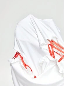 ROMWE Anime 万圣节角色扮演性感护士制服套装