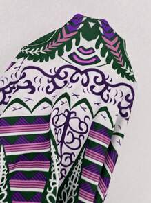 SHEIN Clasi Đầm suông cổ tròn không tay in họa tiết thời trang rộng rãi thoải mái thường ngày cho nữ - Nhiều màu - Xem 4