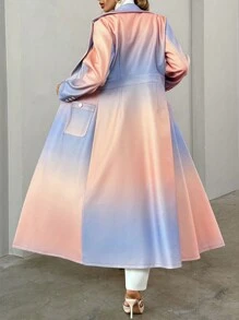 SHEIN Clasi 女士休闲扎染渐变色羊毛夹克（随机印花） - 彩色 - 查看 2