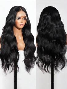 13x6x1+130%-150% Density+8-30inch Wet And Wavy Wave Human Hair Wigs - Natural Black - View 2