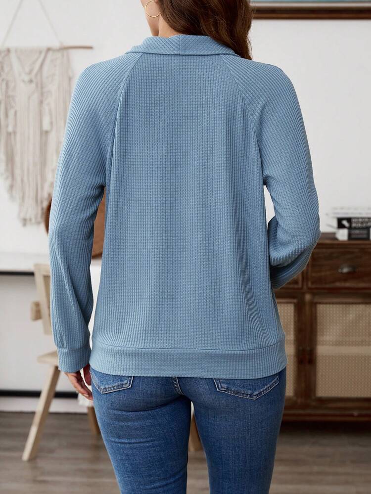 Women's Plain Minimalist Casual Long Sleeve Sweatshirt