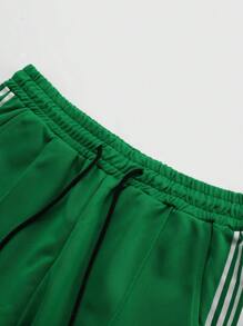 Manfinity EMRG Quần dài thể thao cạp chun rút kẻ sọc hai bên cho nam, quần dài baggy màu sắc cho kỳ nghỉ, quà tặng cho chồng, bạn trai - màu xanh lá - Xem 7