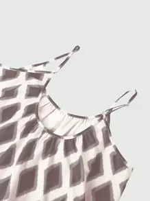 Breezaya Women's Rule Print Cami Dress - Dark Grey - View 8