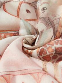 1件装 Cozy Pixies 粉色滚边异想天开旋转木马卡通婴儿毯，通过 Oeko-Tex 认证 - 彩色 - 查看 8