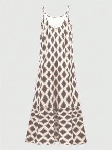 Breezaya Women's Rule Print Cami Dress - Dark Grey - View 2