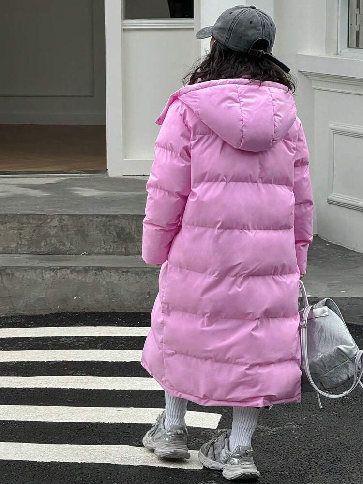 Tween Girl Solid Color Padded Coat, Fall