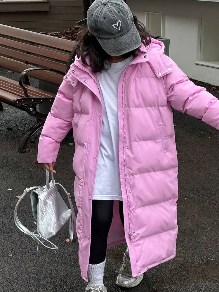 Tween Girl Solid Color Padded Coat, Fall