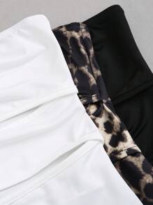 Sweetra Women's Ruched Backless Cropped Tube Top, Summer Y2K  - Multicolor - View 7