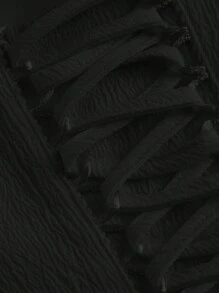 SHEIN MOD Faux Fishbone Design One Shoulder Romantic Dress